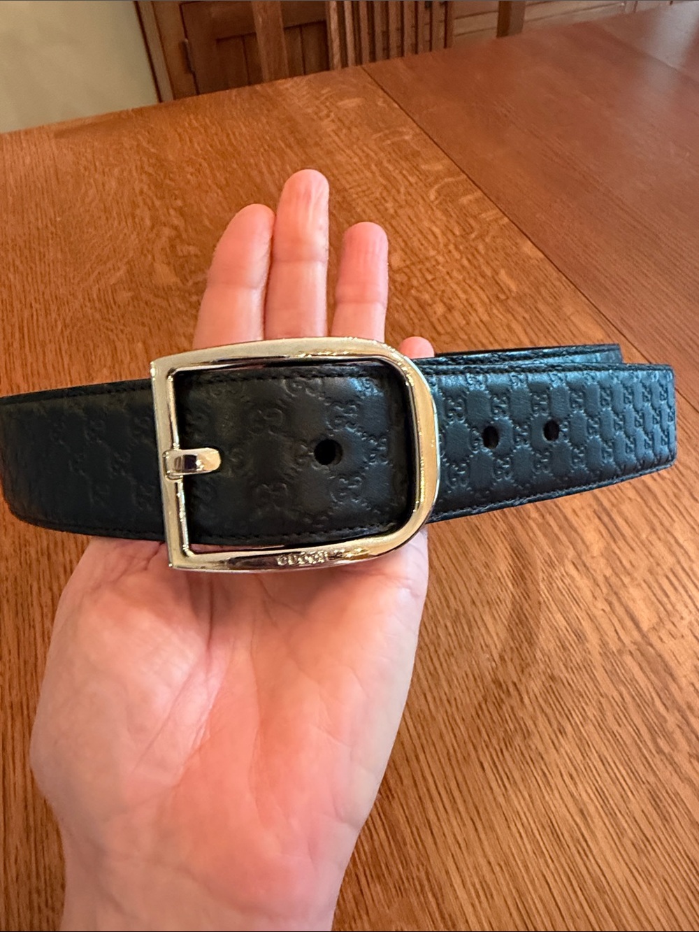 Gucci Soft Microguccissima size 85  Leather Men's Belt with Silver-Tone Buckle - Picture 2 of 7
